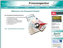 Tablet Screenshot of finanzagentur-westphal.de
